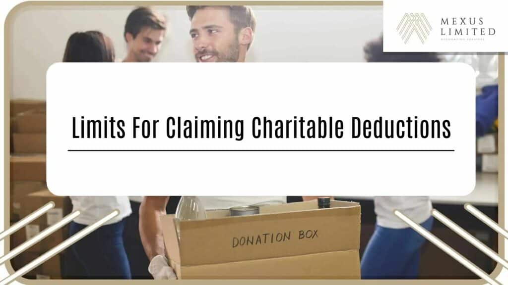 Limits for claiming charitable deductions