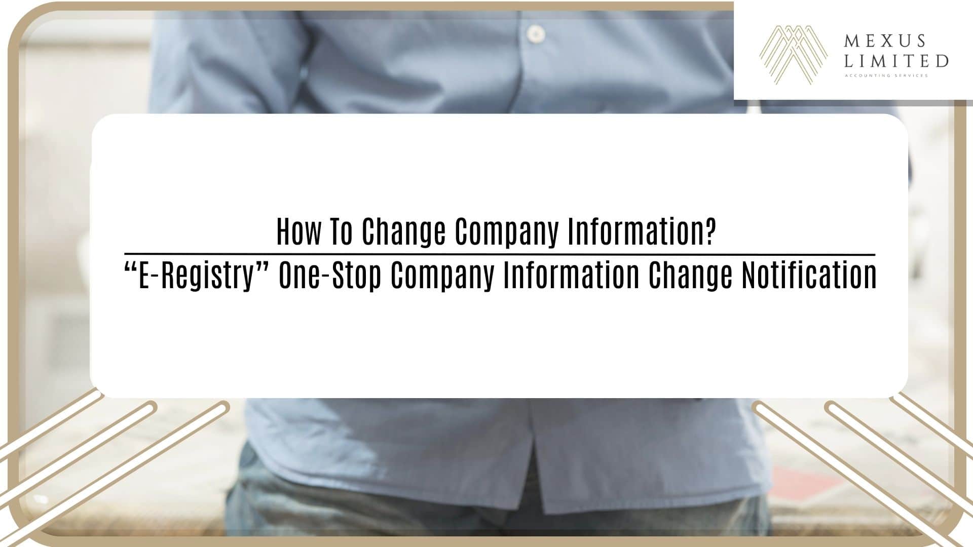 How to change company information? "eRegistry" onestop company