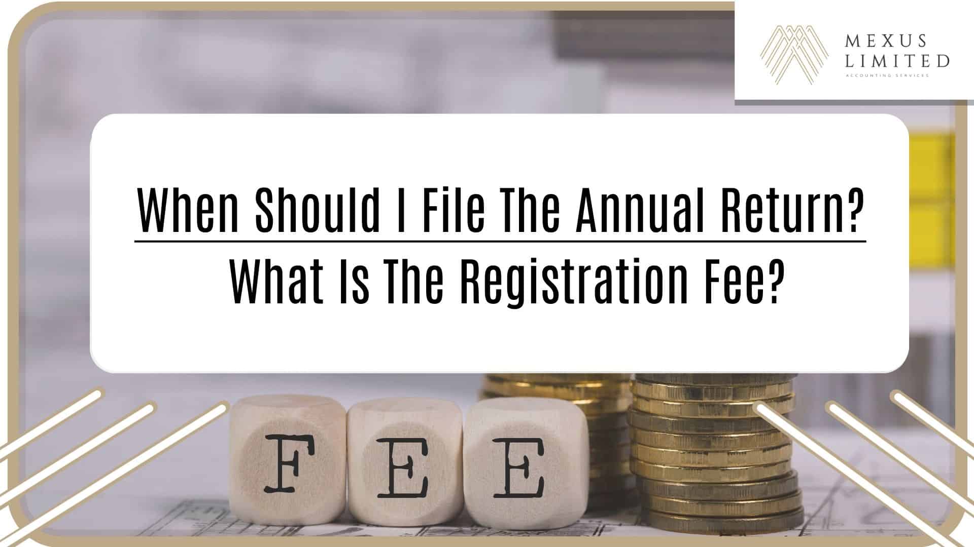 When should I file the annual return? What is the registration fee